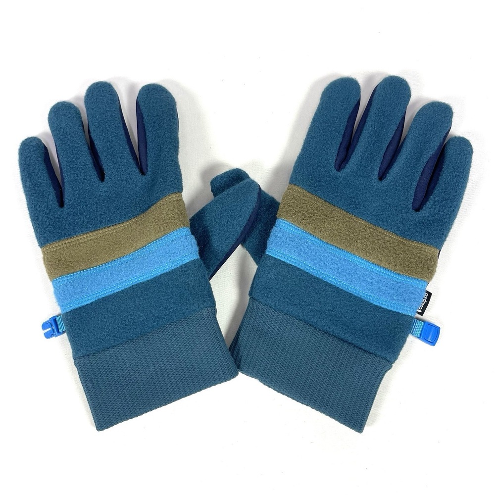 Cotopaxi Teca Fleece Gloves Mens Large Abyss Blue Full Finger Grip‎ Outdoor